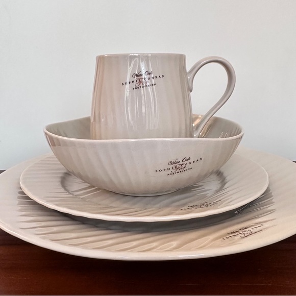 6x Sophie Conran for Portmeirion 4 piece place setting, White Oak, Pebble - Picture 12 of 12